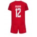 Billige Danmark Kasper Dolberg #12 Hjemmetrøye Barn VM 2022 Kortermet (+ korte bukser)
